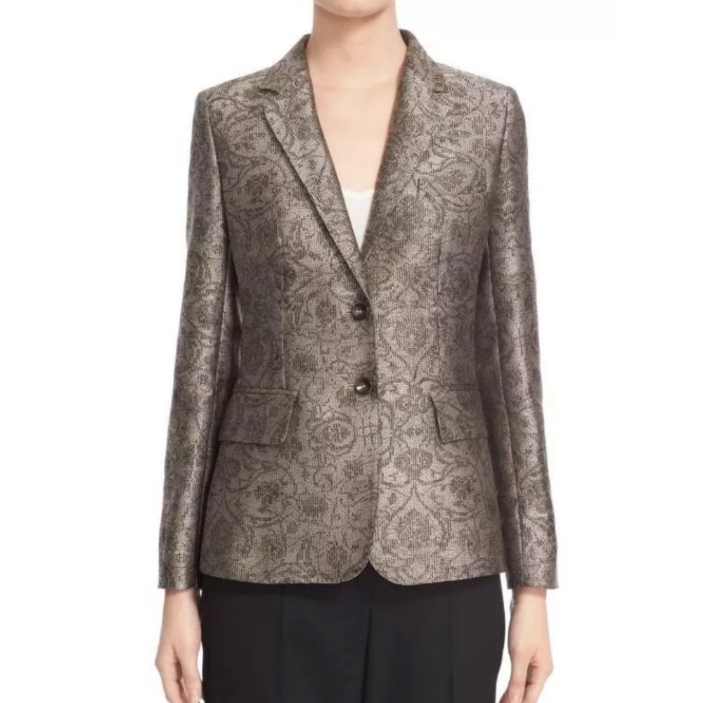 Max Mara 'Siberia' Jacquard Jacket Size 14